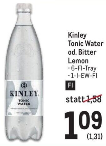 AGM Kinley Tonic Water od. Bitter Lemon -6-Fl-Tray •1-l-EW-FI Angebot