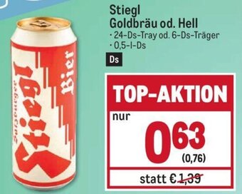 AGM Stiegl Goldbräu od. Hell 0,5-l-Ds Angebot