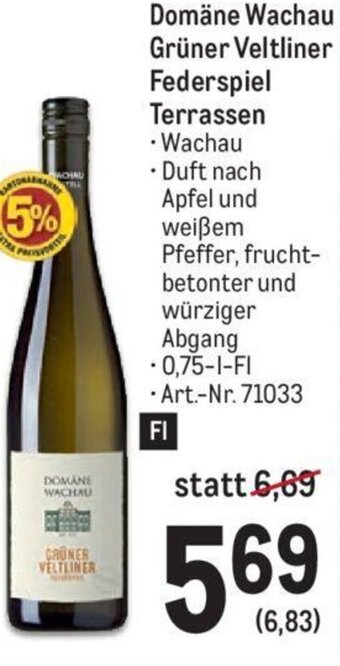 AGM Domäne Wachau Grüner Veltliner Federspiel Terrassen 0,75-l-Fl Angebot