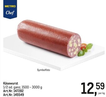 AGM Käsewurst 1/2 od. ganz, 1500 - 3000 g Angebot