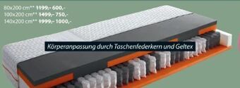 Dänisches Bettenlager Taschenfederkernmatratze s450 Angebot