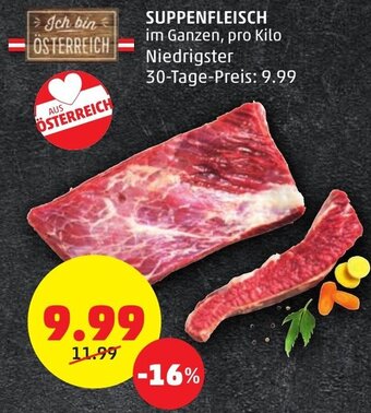 PENNY SUPPENFLEISCH im Ganzen, pro Kilo Angebot