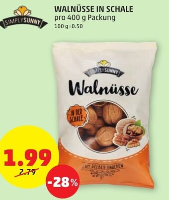PENNY WALNÜSSE IN SCHALE pro 400 g Packung Angebot