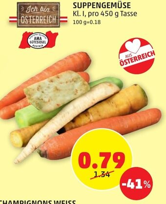 PENNY SUPPENGEMÜSE Kl. I, pro 450 g Angebot