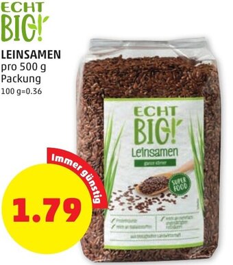 PENNY LEINSAMEN pro 500 g Packung Angebot
