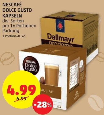 PENNY NESCAFÉ DOLCE GUSTO KAPSELN div. Sorten pro 16 Portionen Packung Angebot