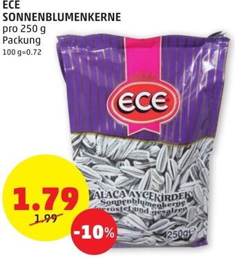 PENNY ECE SONNENBLUMENKERNE pro 250 g Packung Angebot