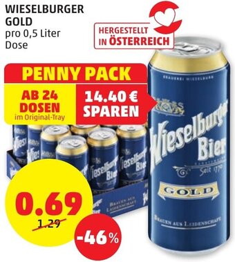 PENNY WIESELBURGER GOLD pro 0,5 Liter Angebot