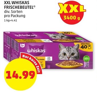 PENNY XXL WHISKAS FRISCHEBEUTEL div. Sorten pro Packung Angebot
