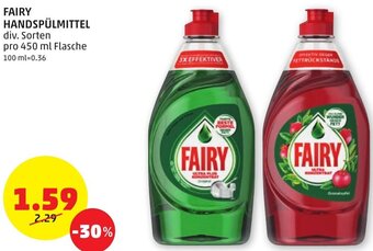 PENNY FAIRY HANDSPÜLMITTEL div. Sorten pro 450 ml Flasche Angebot