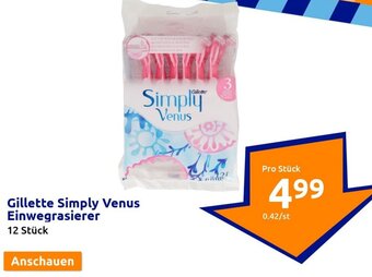 Action Gillette Simply Venus Einwegrasierer 12 Stück Angebot