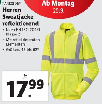 Lidl PARKSIDE Herren Sweatjacke reflektierend Angebot