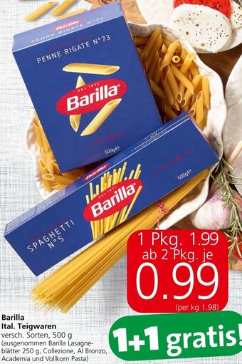 Spar Barilla Ital. Teigwaren versch. Sorten, 500 g Angebot