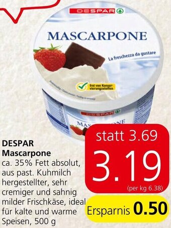 Spar DESPAR Mascarpone 500 g Angebot