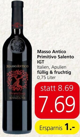 Spar Masso Antico Primitivo Salento IGT 0,75 Liter Angebot