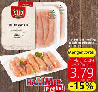 Spar AIA Hendl-Innenfilet in Selbstbedienung, 400-g-Pkg. Angebot