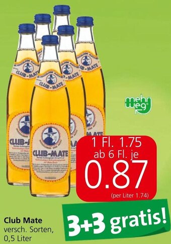 Spar Club Mate versch. Sorten, 0,5 Liter Angebot