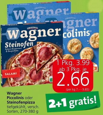 Spar Wagner Piccolinis oder Steinofenpizza 270-380 g Angebot