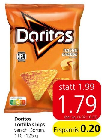 Spar Doritos Tortilla Chips versch. Sorten, 110-125 g Angebot
