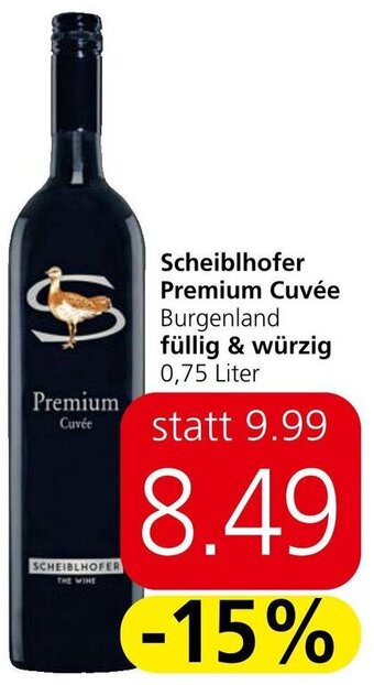 Spar Scheiblhofer Premium Cuvée Burgenland füllig & würzig 0,75 Liter Angebot