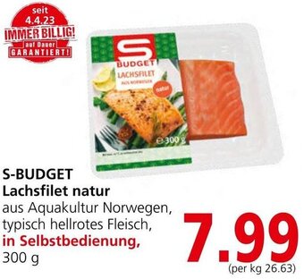 Spar S-BUDGET Lachsfilet natur 300 g Angebot