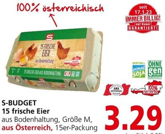 Spar S-BUDGET 15 frische Eier Angebot