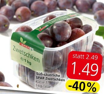 Spar Süß-säuerliche SPAR Zwetschken Angebot