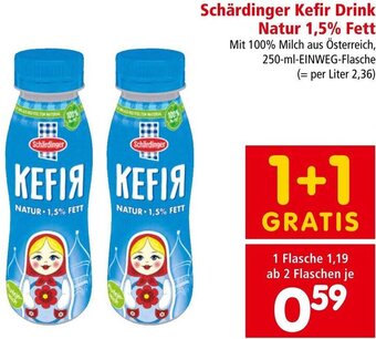 Interspar Schärdinger Kefir Drink Natur 1,5% Fett 250 ml Angebot