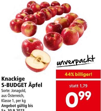 Interspar Knackige S-BUDGET Äpfel per kg Angebot