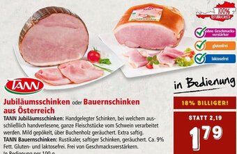Interspar Jubiläumsschinken oder Bauernschinken aus Österreich 100 g Angebot