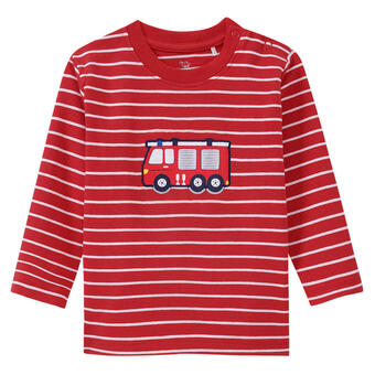 Ernsting's family Baby langarmshirt mit feuerwehr-applikation Angebot