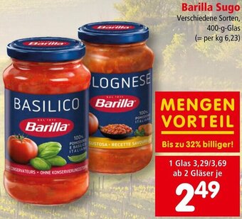 Interspar Barilla Sugo  400-g-Glas Angebot