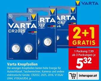 Interspar Varta Knopfzellen Angebot