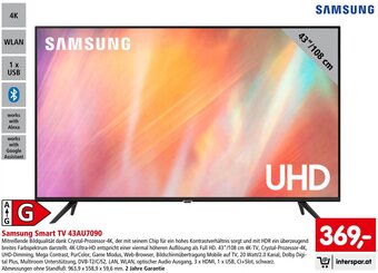 Interspar Samsung Smart TV 43AU7090 Angebot