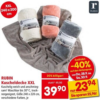Interspar RUBIN Kuscheldecke XXL Angebot