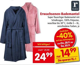 Interspar Erwachsenen-Bademantel Angebot