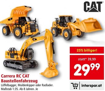 Interspar Carrera RC CAT Baustellenfahrzeug Angebot