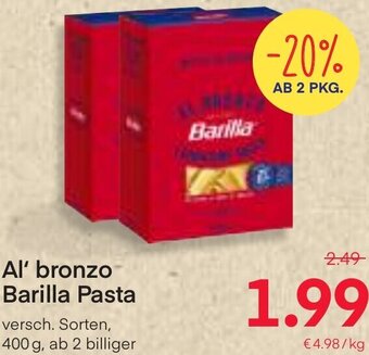 MPreis Al' bronzo Barilla Pasta 400 g Angebot