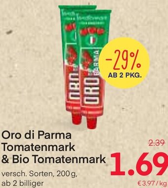 MPreis Oro di Parma Tomatenmark & Bio Tomatenmark 200 g Angebot