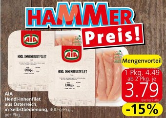 Eurospar AIA Hendl-Innenfilet aus Österreich, Immer billig! in Selbstbedienung, 400-g-Pkg., Angebot