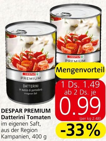 Eurospar DESPAR PREMIUM Datterini Tomaten 400 g Angebot