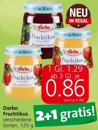 Eurospar Darbo Fruchtikus verschiedene Sorten, 125 g Angebot