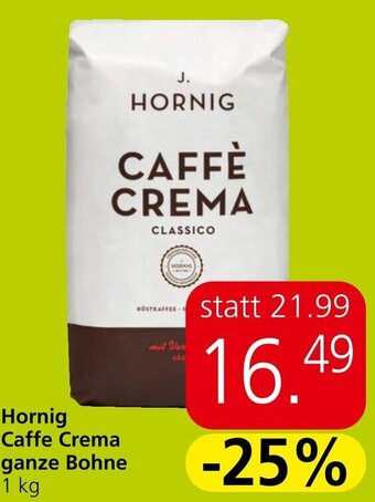 Eurospar Hornig Caffe Crema ganze Bohne 1 kg Angebot