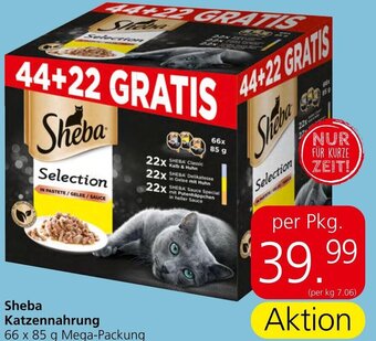 Eurospar Sheba Katzennahrung 66 x 85 g Mega-Packung Angebot