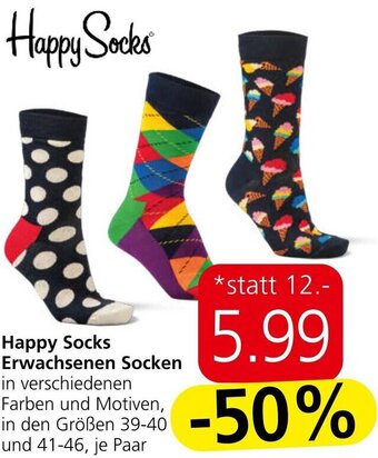 Eurospar Happy Socks Erwachsenen Socken Angebot