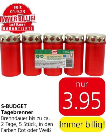 Eurospar S-BUDGET Tagebrenner Angebot