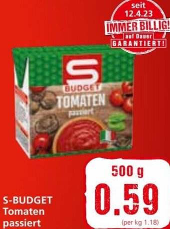 Eurospar S-BUDGET Tomaten passiert 500 g Angebot