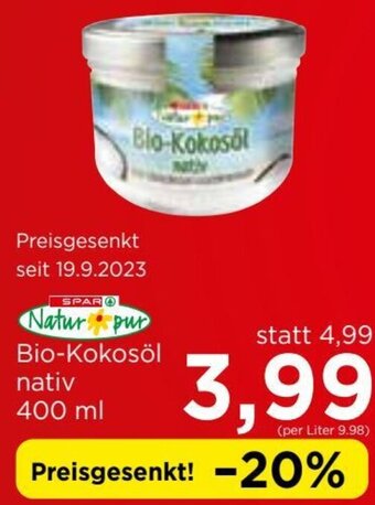 Eurospar Bio-Kokosöl 400 ml Angebot
