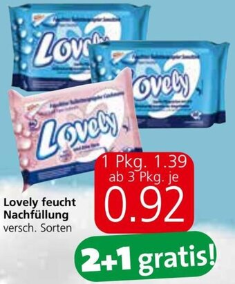 Eurospar Lovely feucht Nachfüllung versch. Sorten Angebot