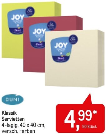 AGM Klassik Servietten 4-lagig, 40 x 40 cm, versch. Farben Angebot